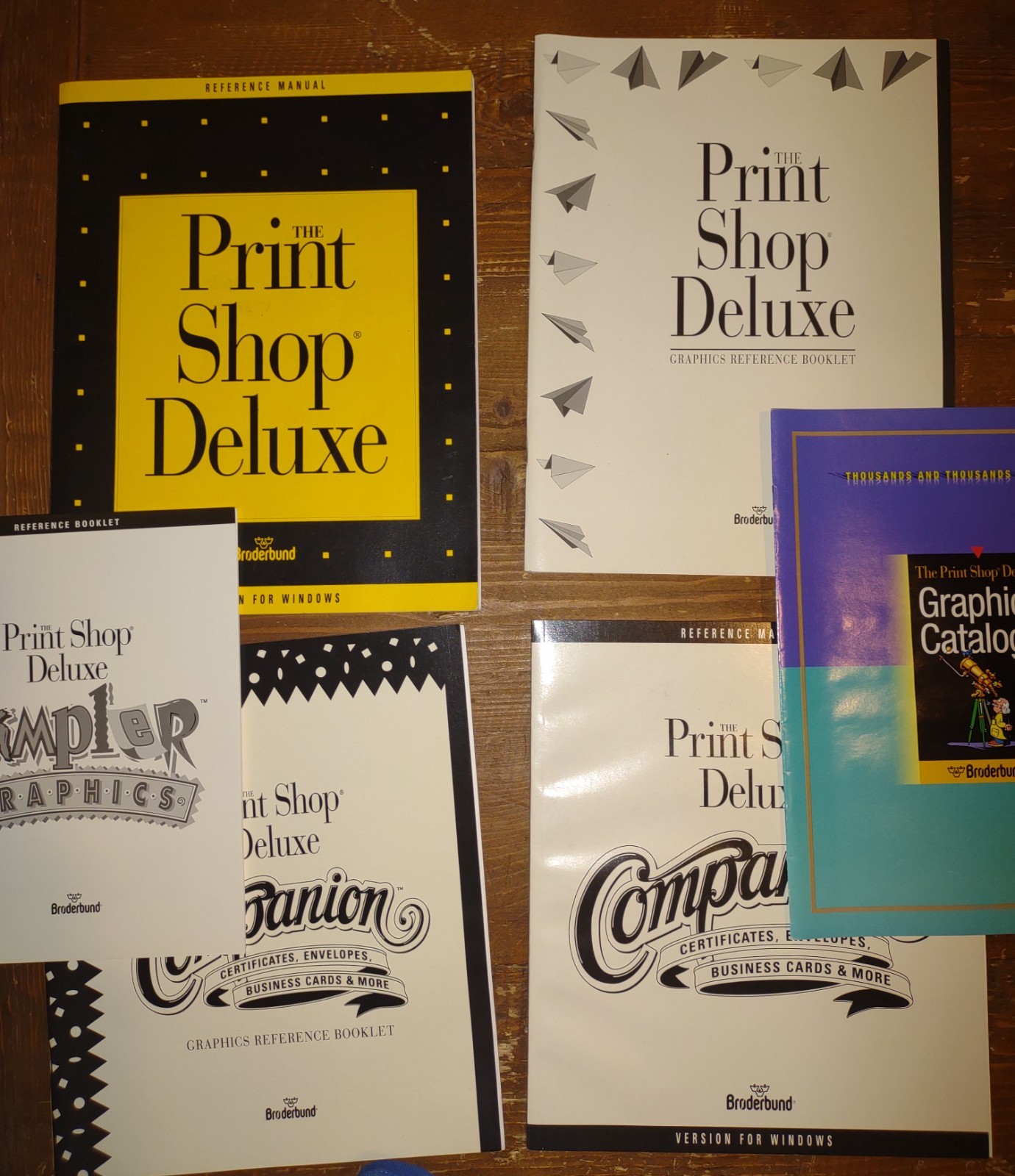 Print Shop Deluxe CD Ensemble Brøderbund BOOKS & BOX ONLY — NO DISKS