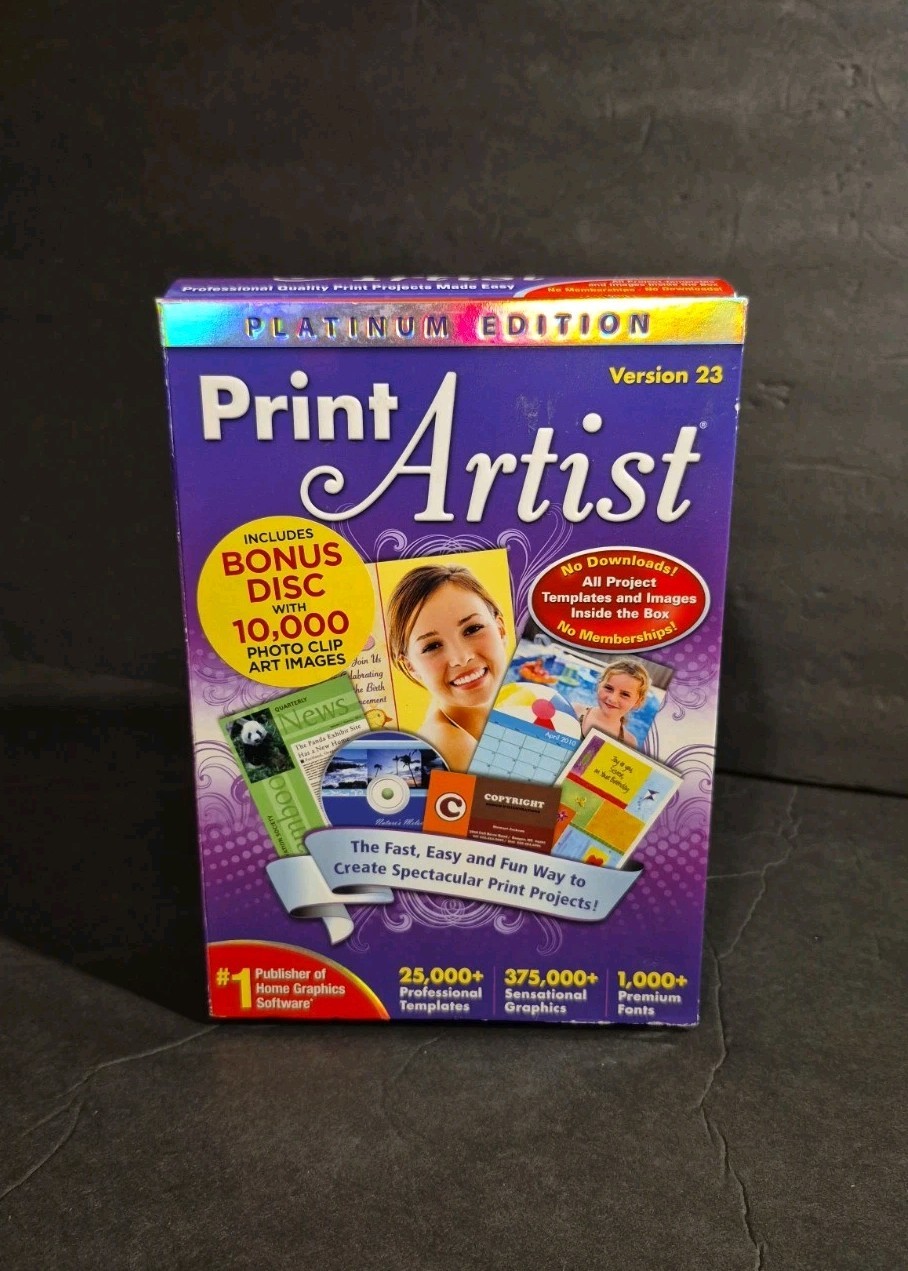 Print Artist – Platinum Edition Version 23 New Sealed
