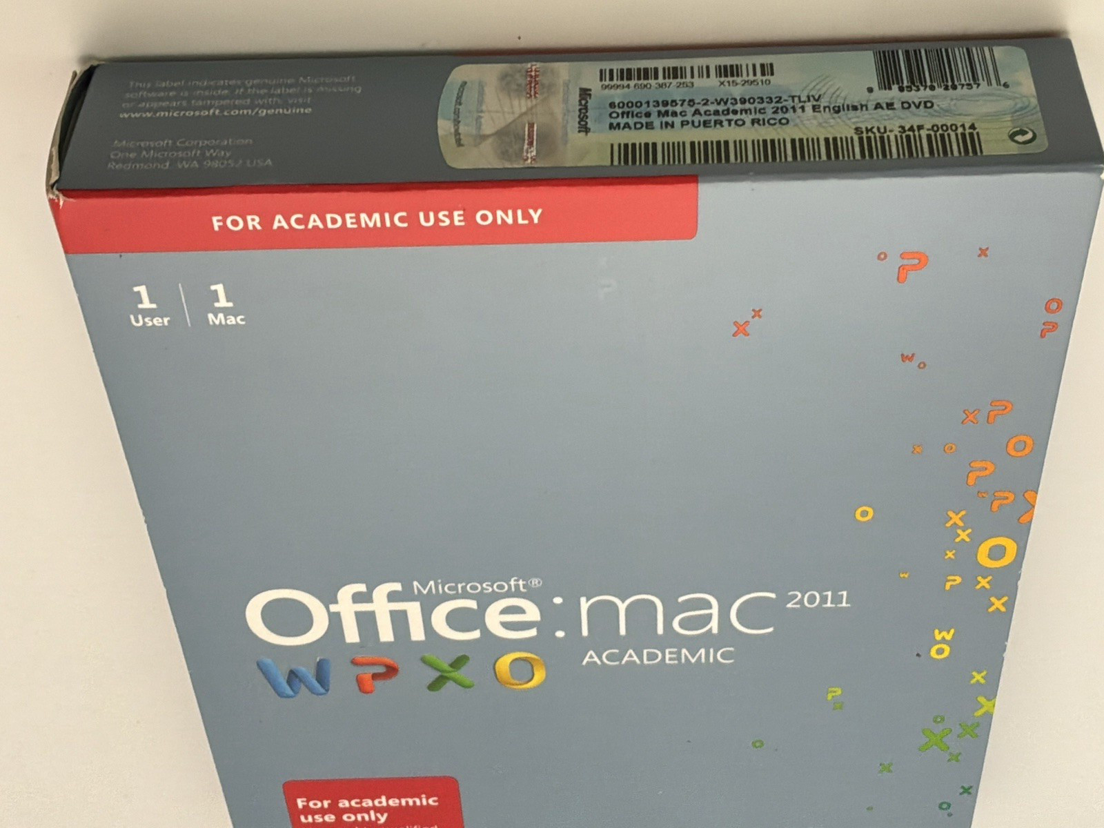 Microsoft Office for Mac 2011 Academic DVD Full Version w/ Product Key