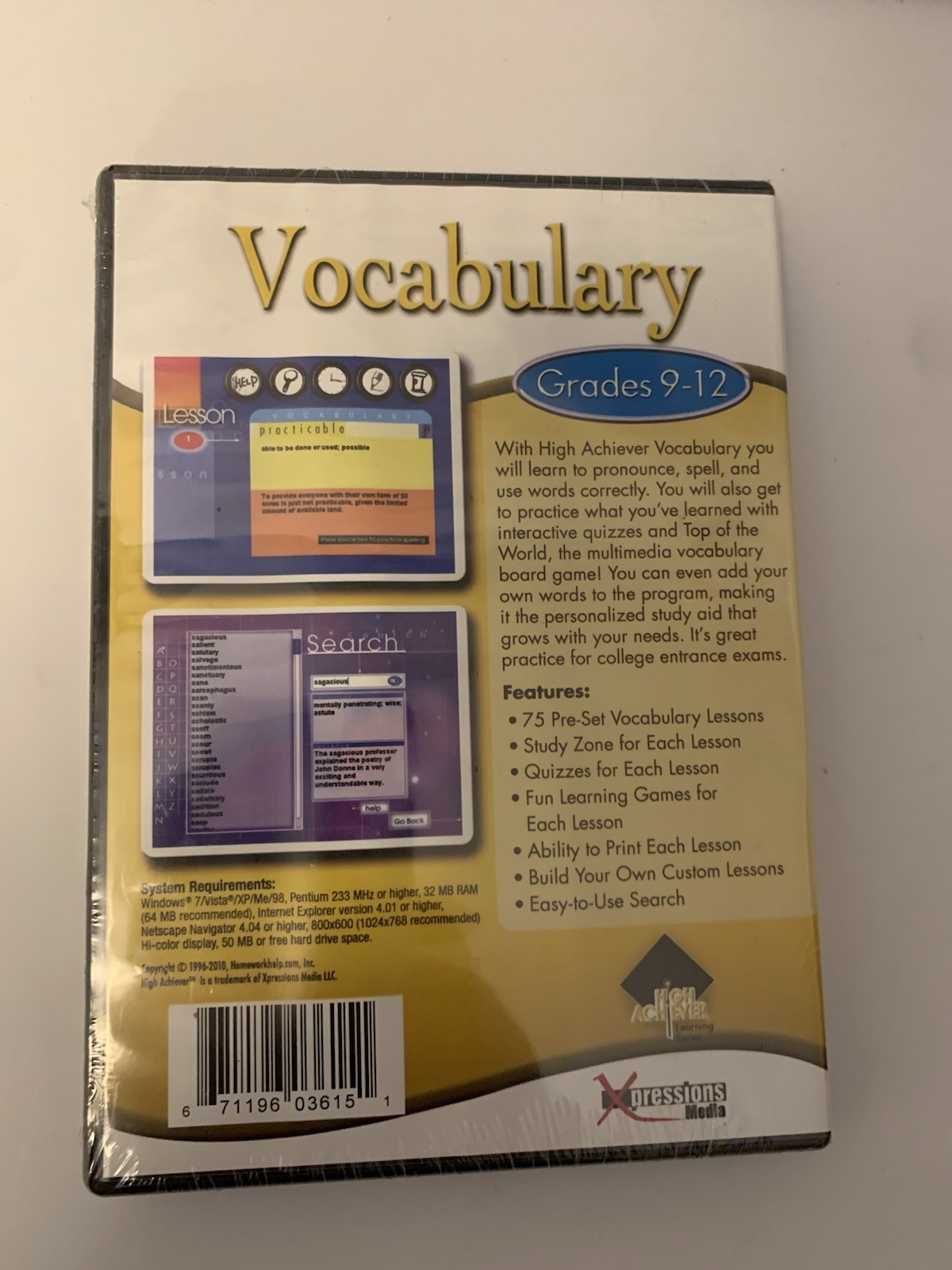 New Xpressions Media High Achiever Vocabulary Sealed