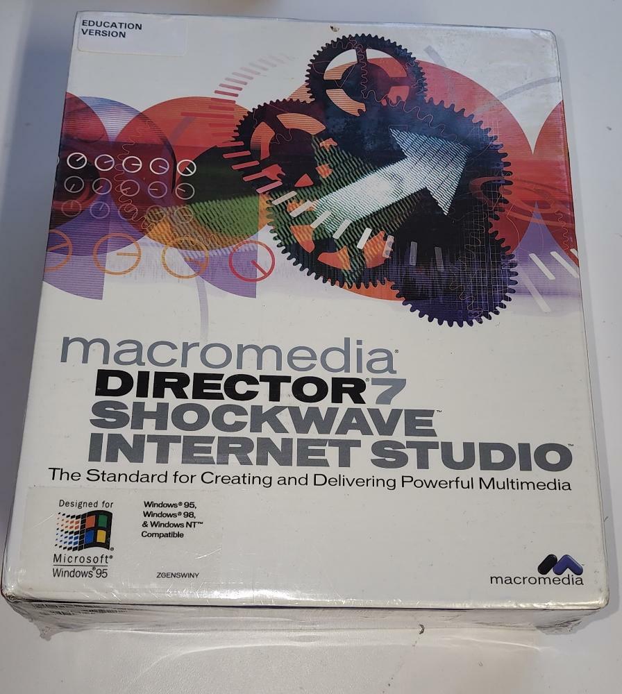 Macromedia Director 7 Shockwave Internet Studio Software Education Ver. Sealed