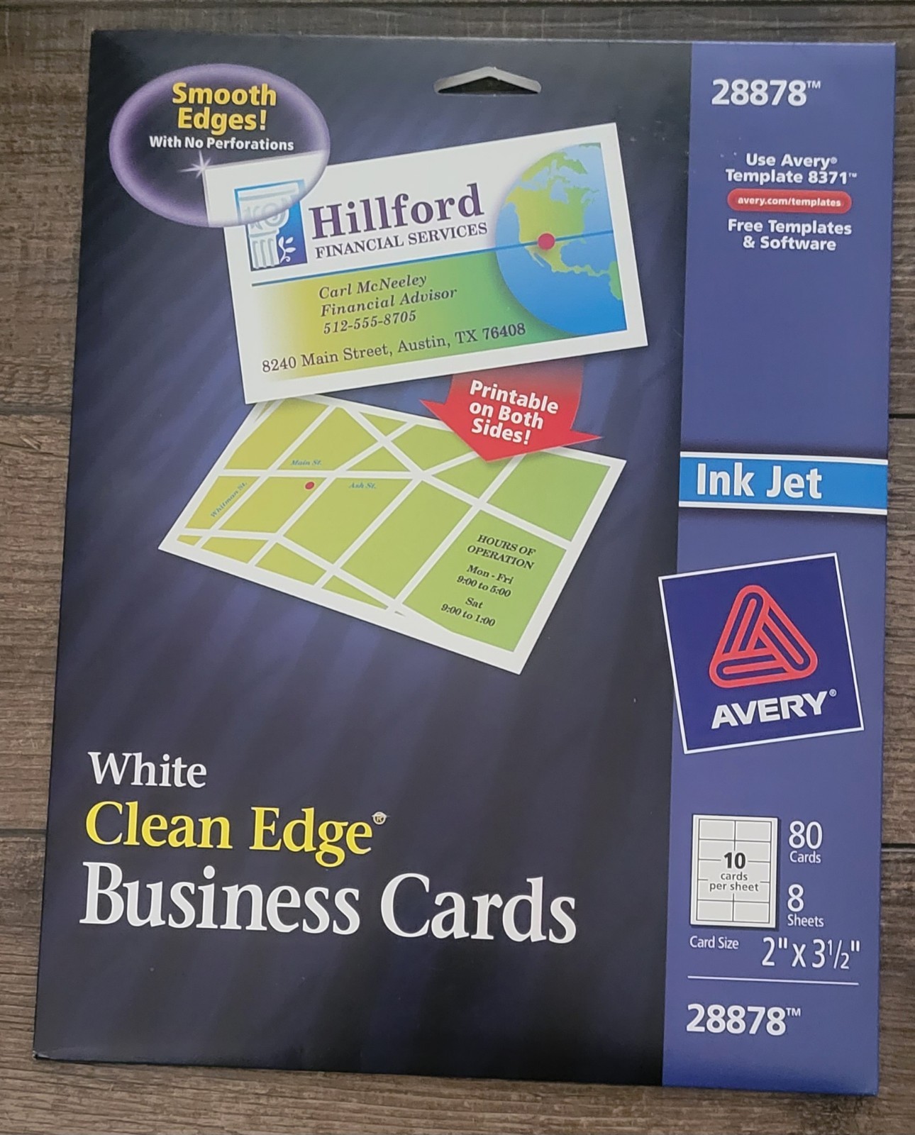 Avery Clean Edge Printable Business Cards 2″ x 3-1/2″, White, 80 Cards #28878