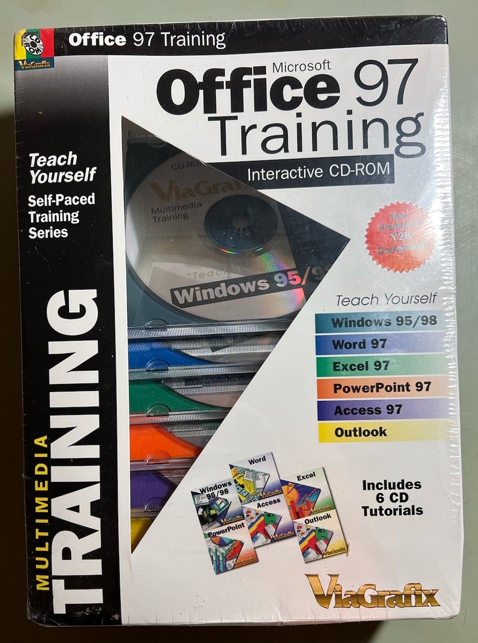Microsoft Office 97 Training Interactive CD-ROM Y2K ViaGrafix – Sealed