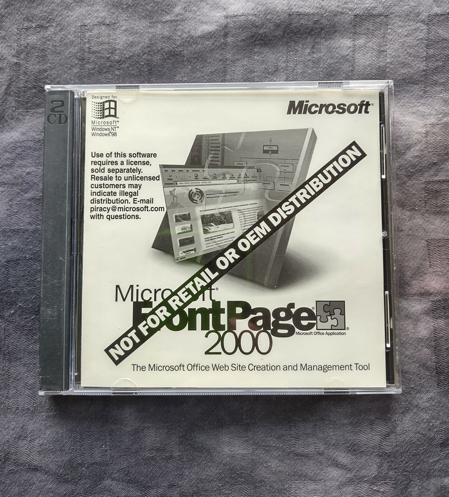 Microsoft Frontpage 2000 – Not for Retail Version Vintage Software for Windows