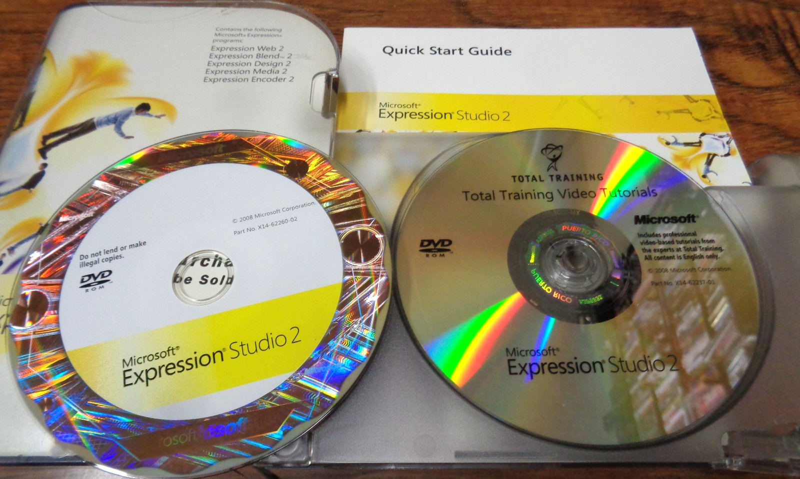MICROSOFT EXPRESSION STUDIO 2 DESIGN PUBLISHING SOFTWARE W/KEY MINT DISCS 2004
