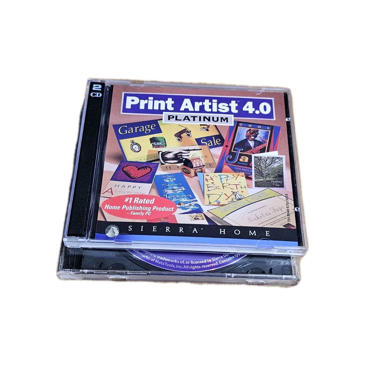 Vtg 1997 Print Artist 4.0 Platinum PC Mac Software 4-CD Box Set Sierra Home CIB