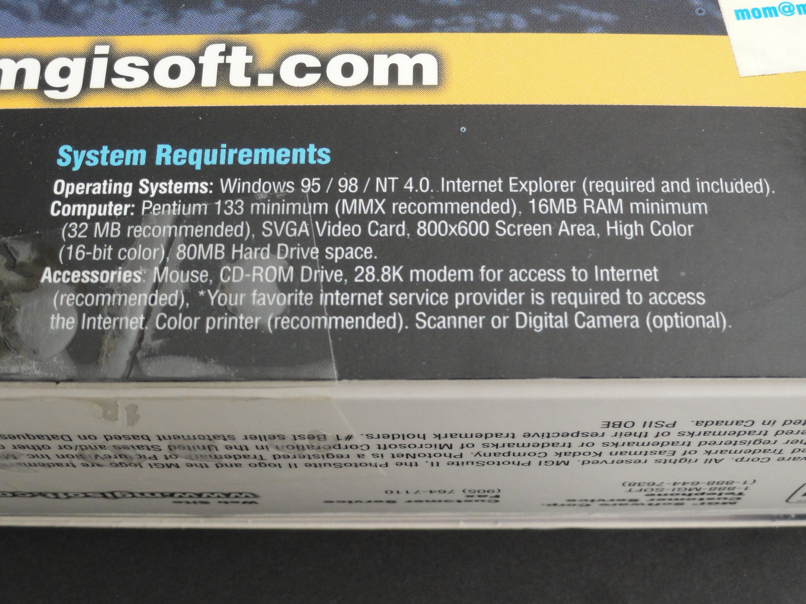 MGI PHOTO SUITE II – WINDOWS NT/WINDOWS 98