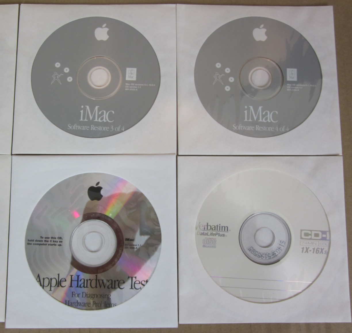 Set of 8 iMac Media Apple Macintosh Computer CD’s Applications Software HW Test