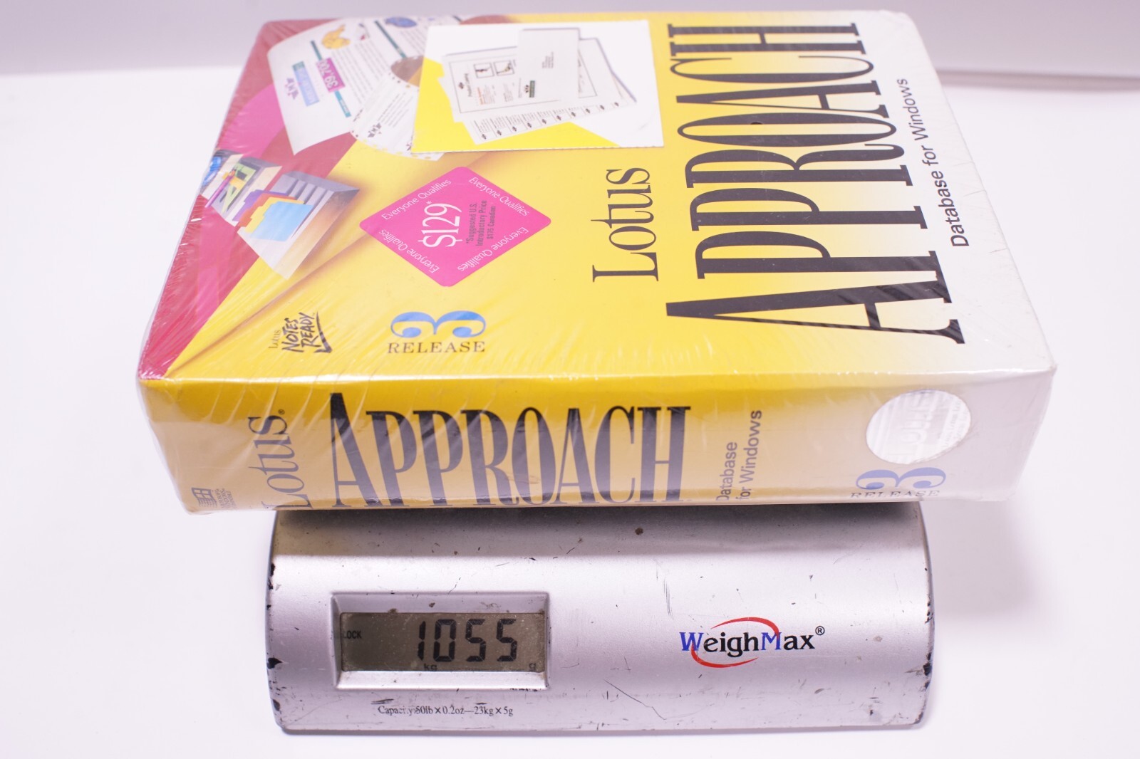 BRAND NEW SEALED – Lotus Approach 3.0 for Windows 3.1 PC IBM Big Box 123 Suite