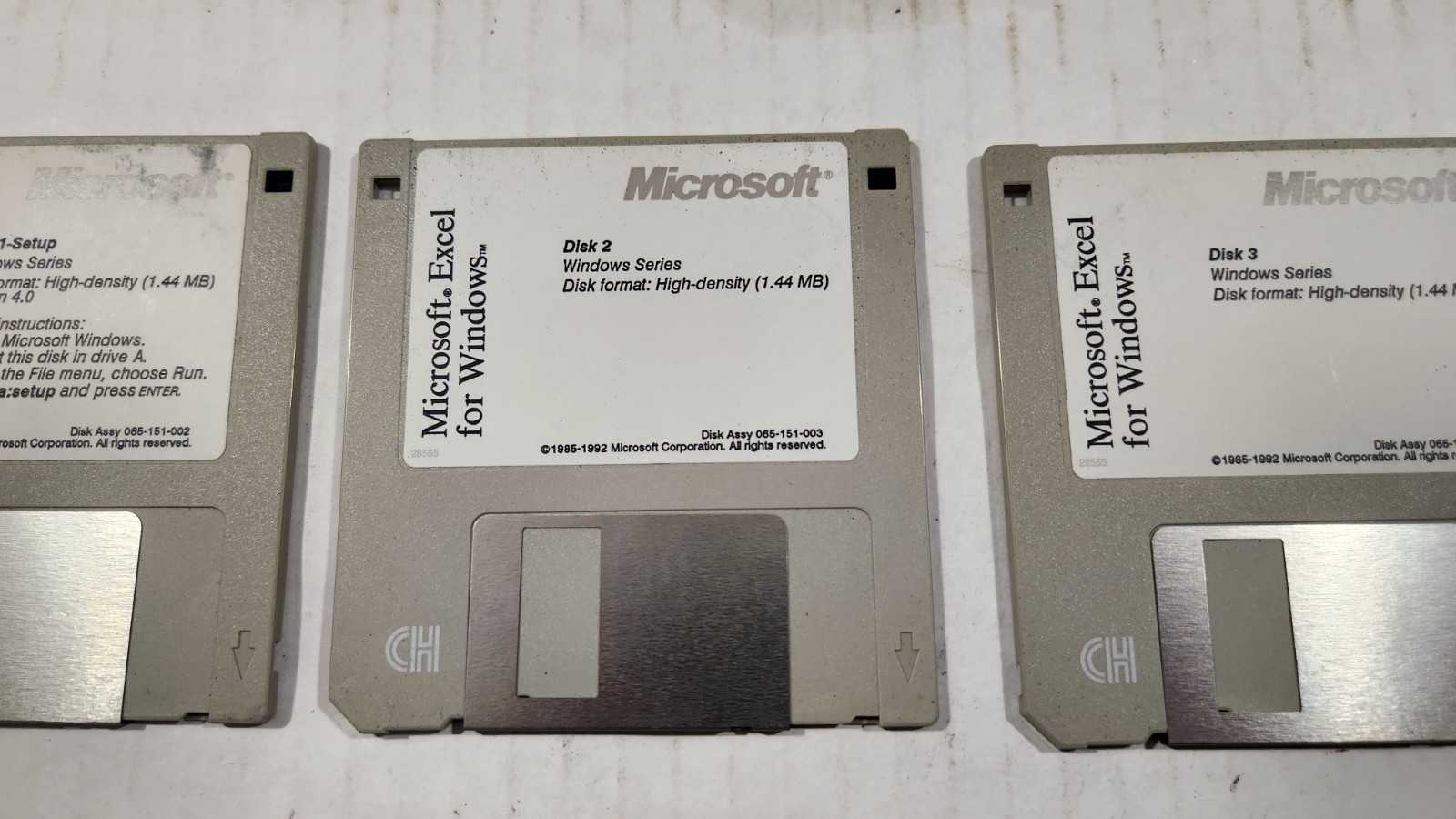 Vintage 3.5″ Floppy Disks Microsoft Excel For Windows Disk 1-5