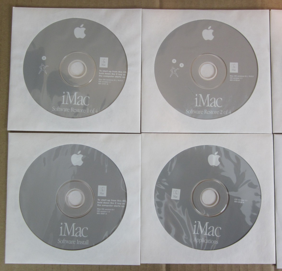 Set of 8 iMac Media Apple Macintosh Computer CD’s Applications Software HW Test