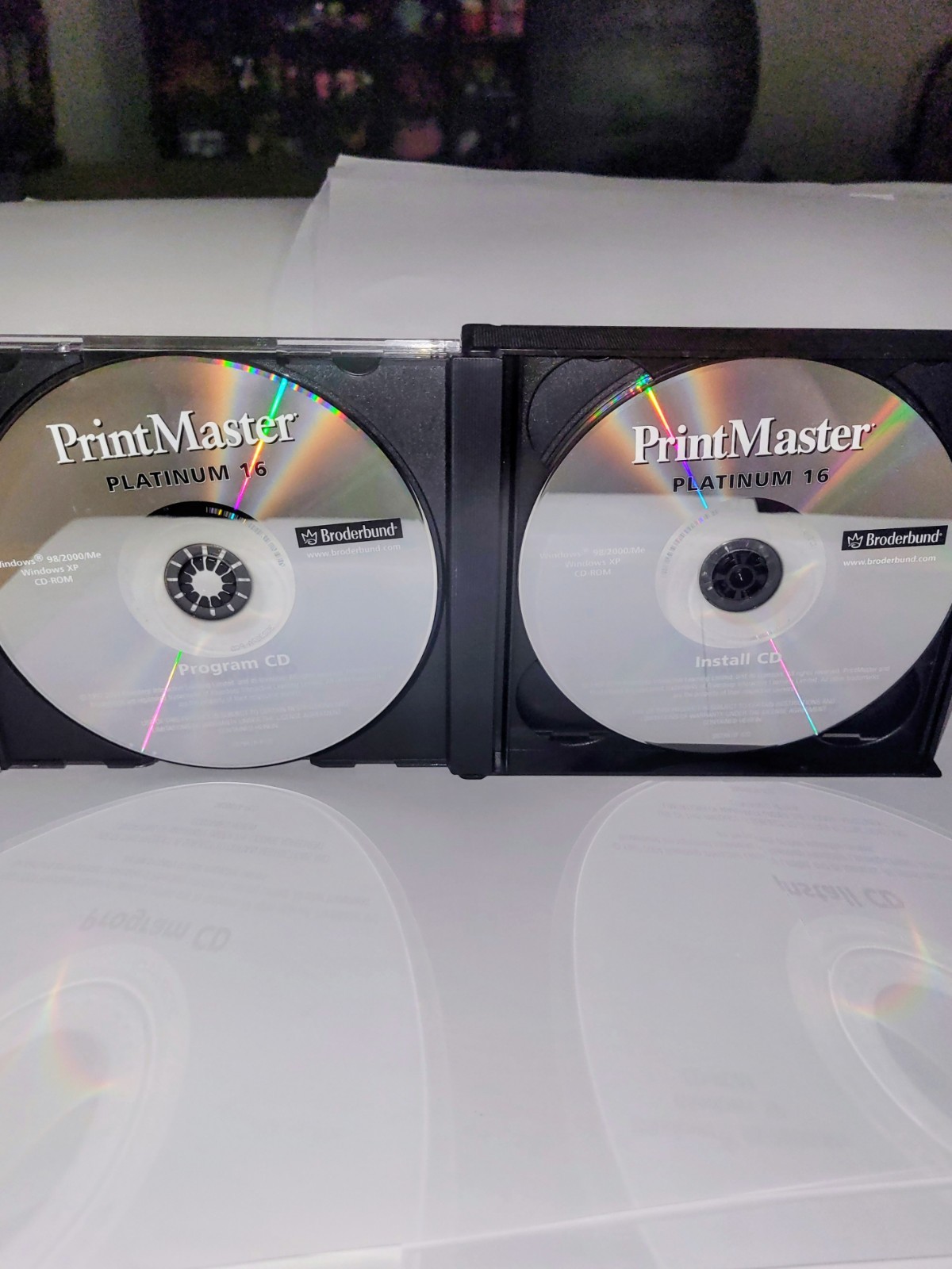 PrintMaster Platinum 16 4-CD Set Broderbund 2004 Near Mint