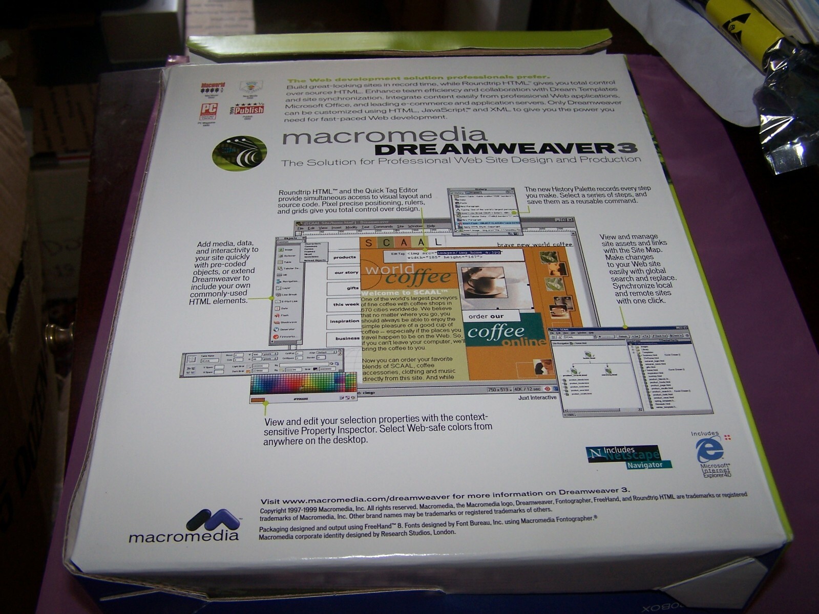 Macromedia DreamWeaver 3 for PowerMac (Software only) SOLD AS IS