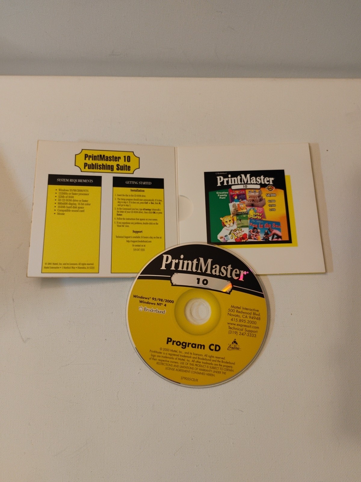 Vintage 2001 Broderbund Print Master 10 Publishing Suite CD-ROM Mattel