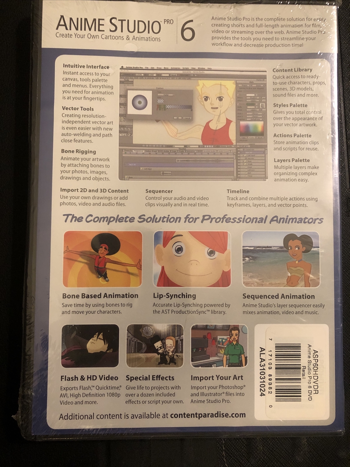 Anime Studio 6: The Official Guide by Kelly L. Murdock – New in Shrink Wrap