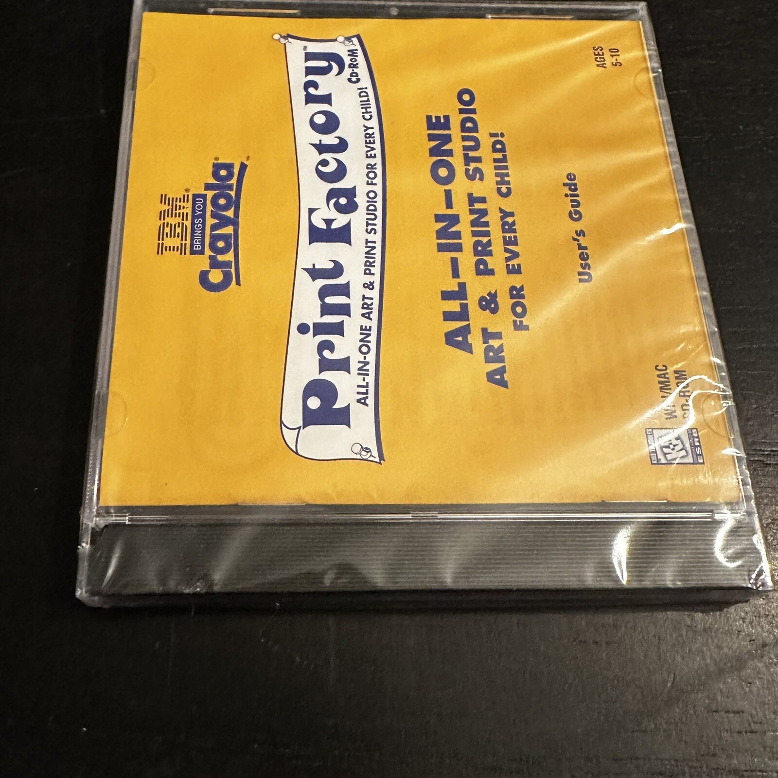 IBM Crayola Print Factory CD ROM All in One Art Print Studio NEW SEALED