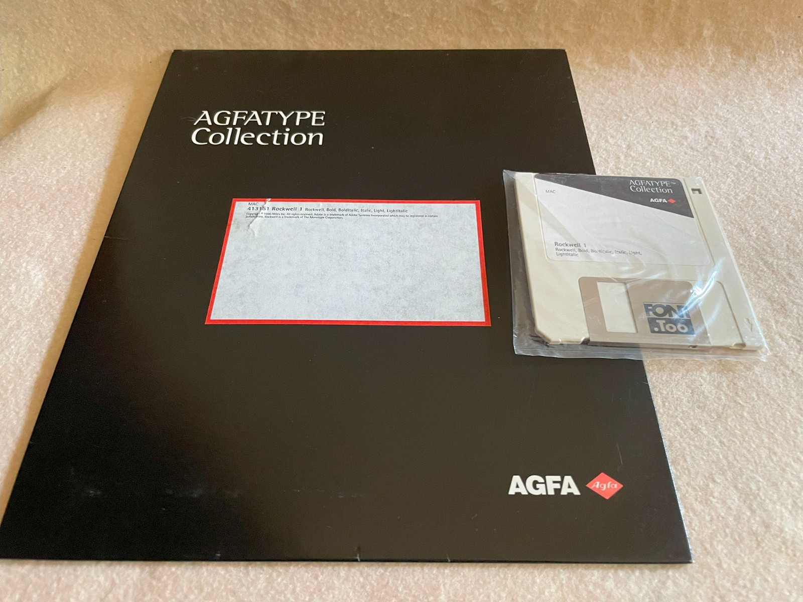 AgfaType Rockwell 1 Mac Font Floppy 413151 Vintage DTP