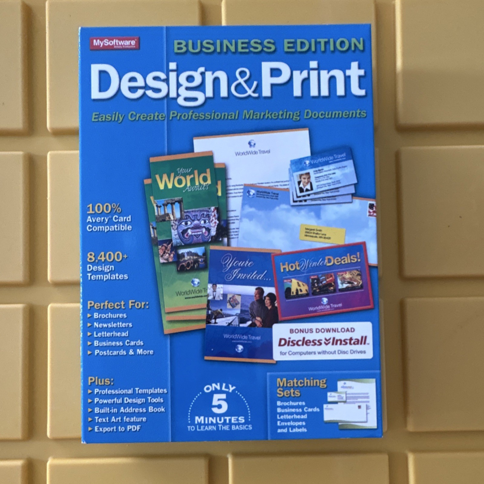 MySoftware Design & Print Business Edition Desktop Publishing Software CD