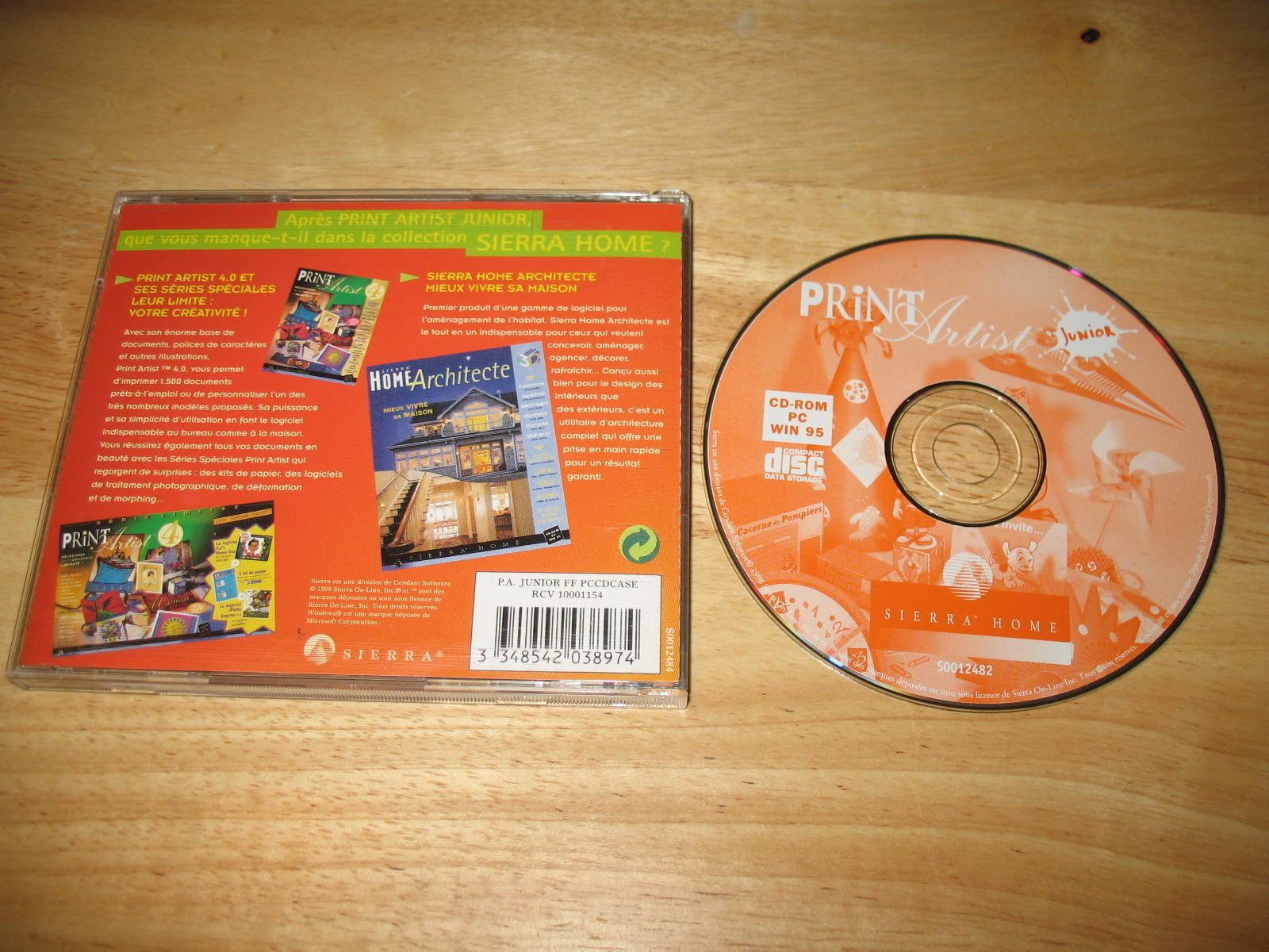 Print Artist Junior French Language PC CD-ROM 1998 Sierra Home for Windows 95