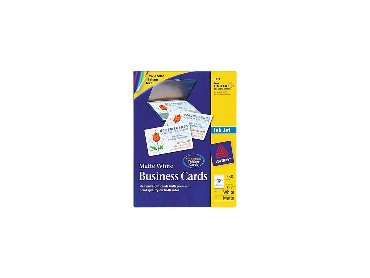 Avery Business Cards, Matte, Two-Sided Printing, 2″ x 3.5″, 250 Cards (8371)