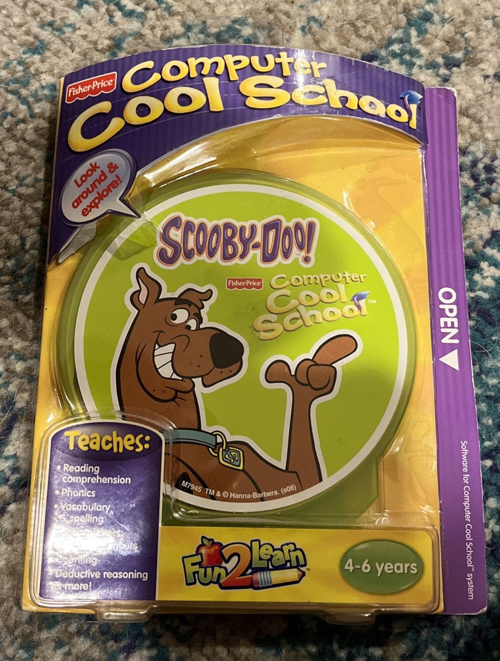 Fisher Price Computer Cool School SCOOBY DOO CD ROM 4 – 6 Years Reading Phonics