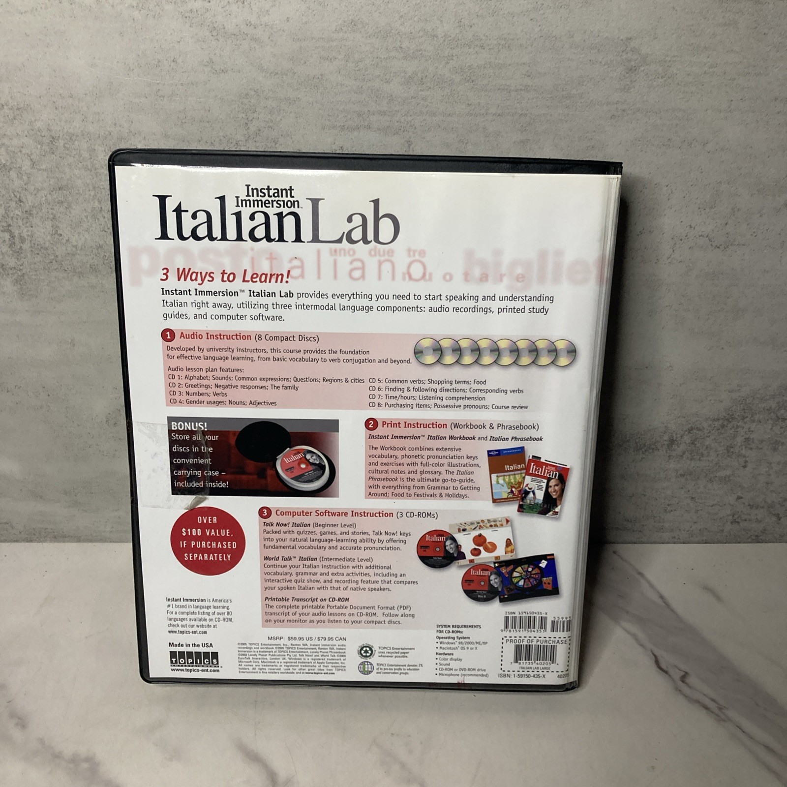 Topics Entertainment Language Lab Italian for PC, Mac