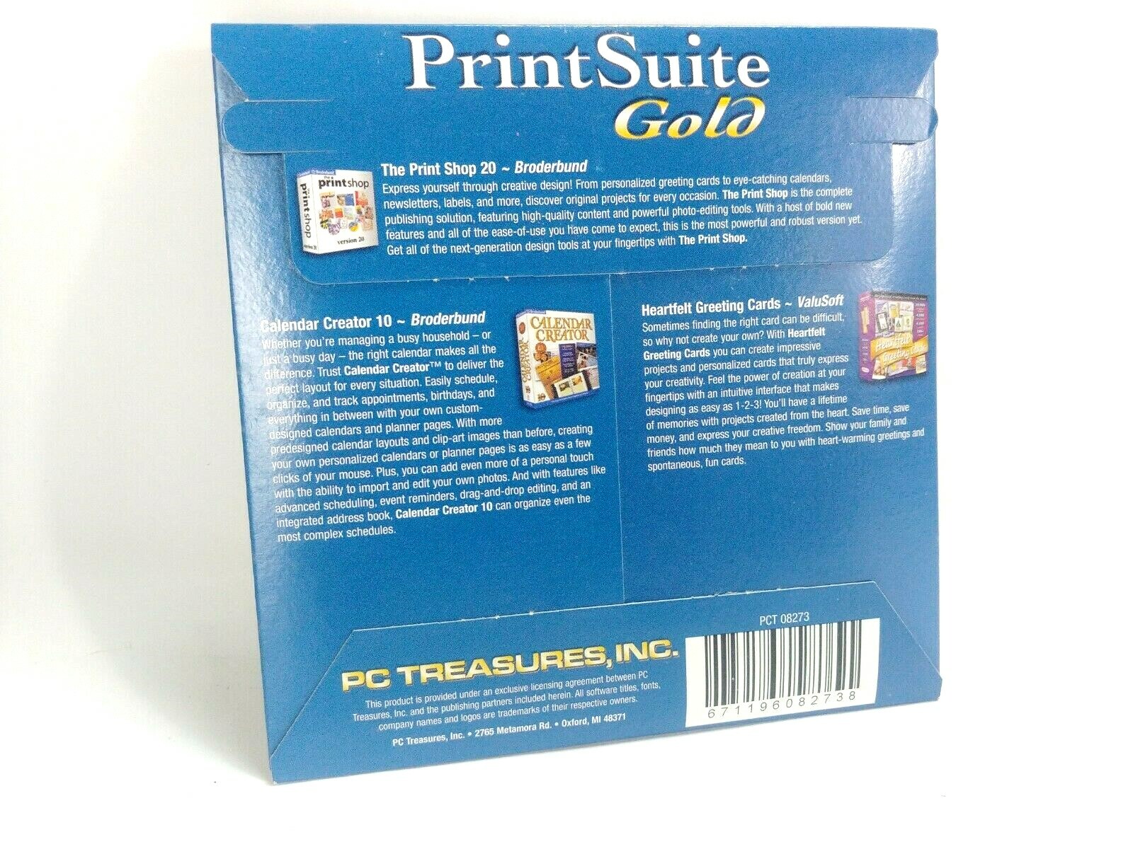 12x lot sale Print Suite Gold 2004 Printshop 20 Calendar Creator & Greeting Card