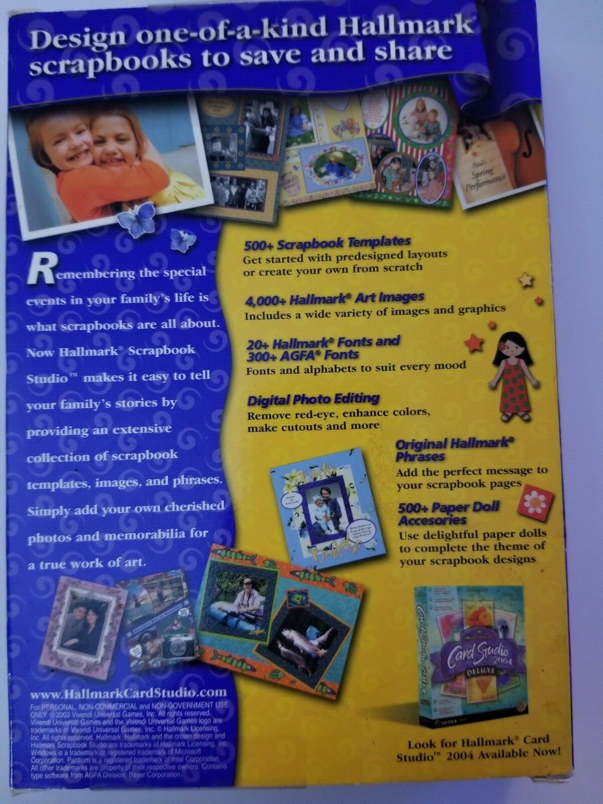 Hallmark Scrapbook Studio CD. Design, Create and personalize memories.