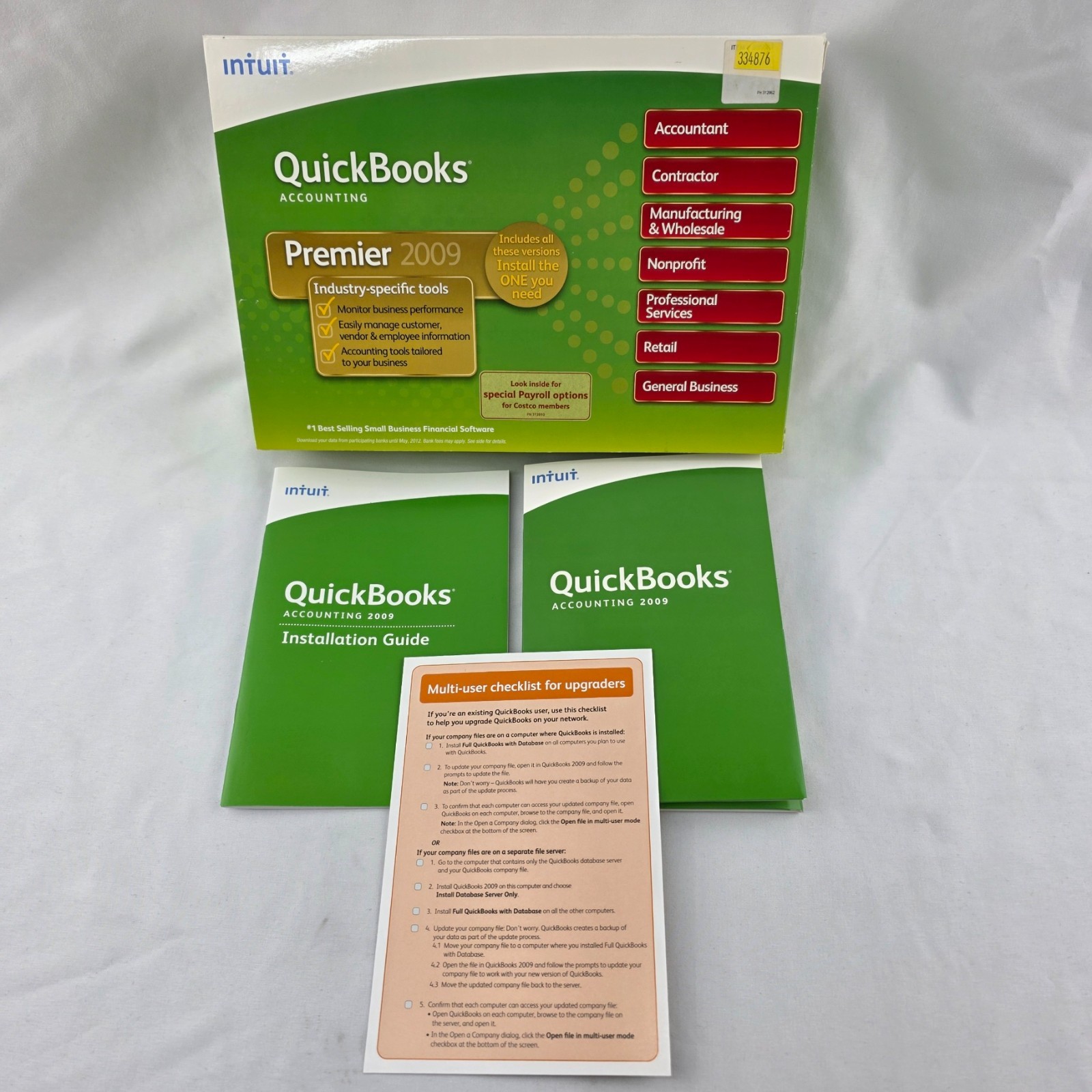 Intuit QuickBooks Premier 2009 Accounting Industry Specific For Windows