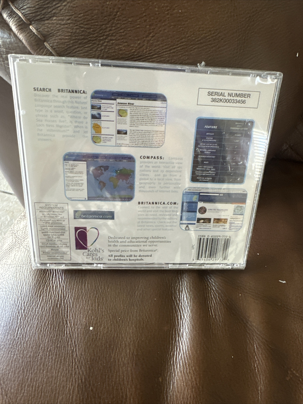 Encyclopedia Britannica 2001 Standard Edition 2 disc set PC