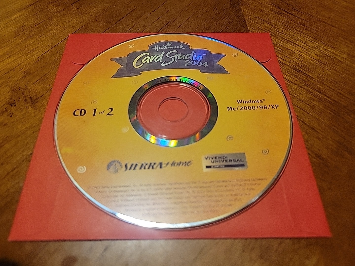 Hallmark Card Studio 2004 PC CD Rom- Disc 1 Only – Replacement Loose Disc