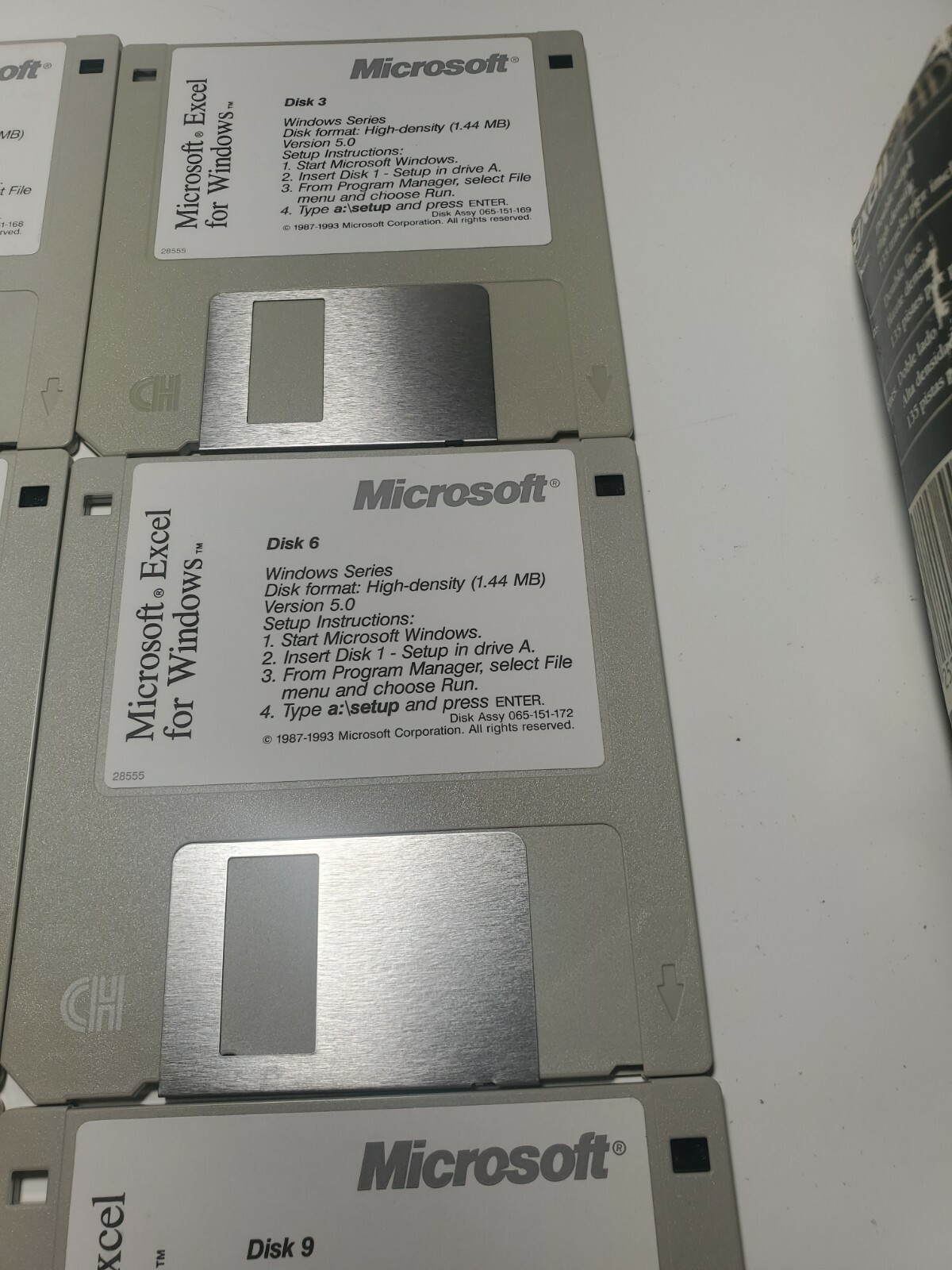 9 pk Vintage 3.5″ Floppy Disks Microsoft Excel for Windows Version 5.0 Used.