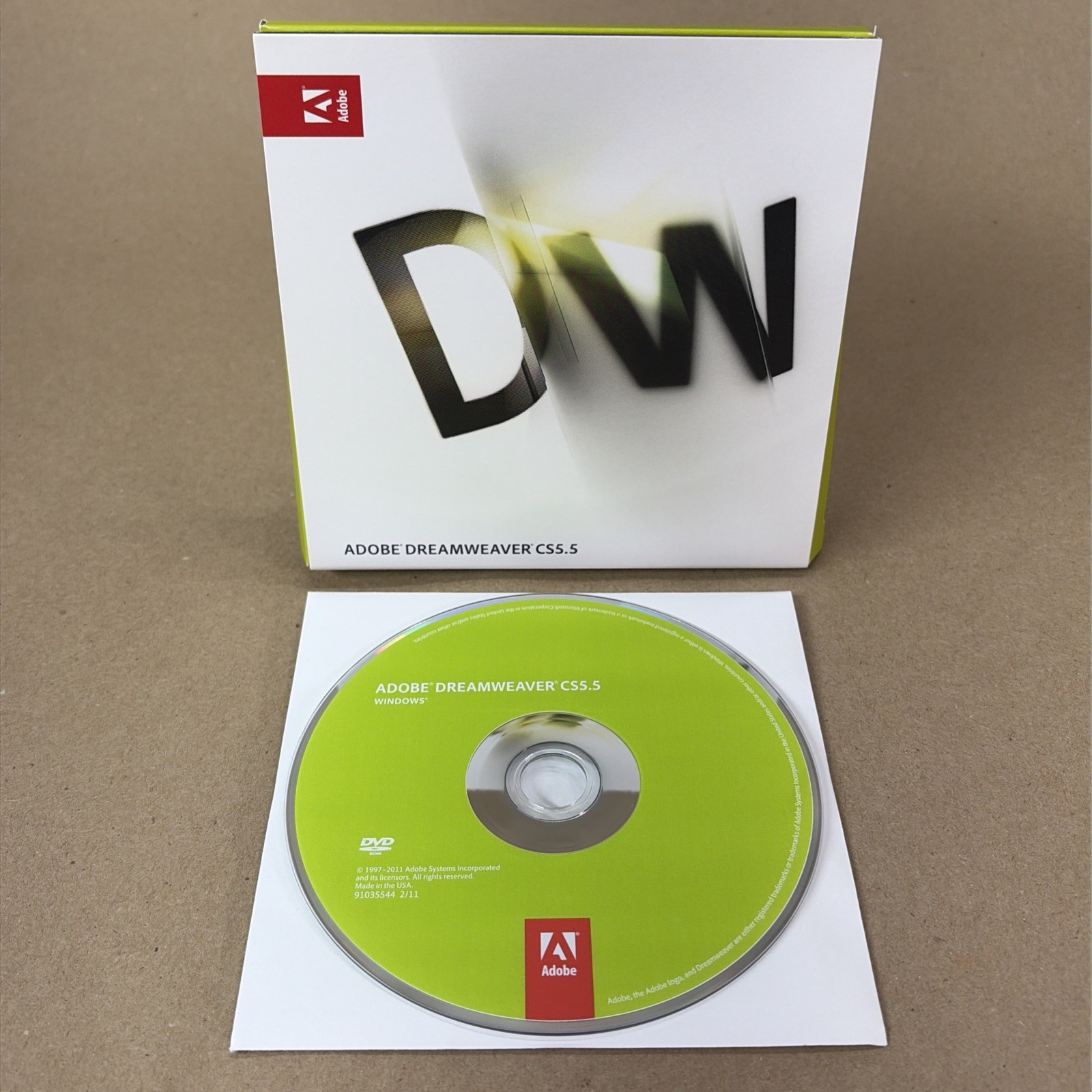 Disc ONLY Adobe Dreamweaver CS5.5 Windows DVD No Serial READ