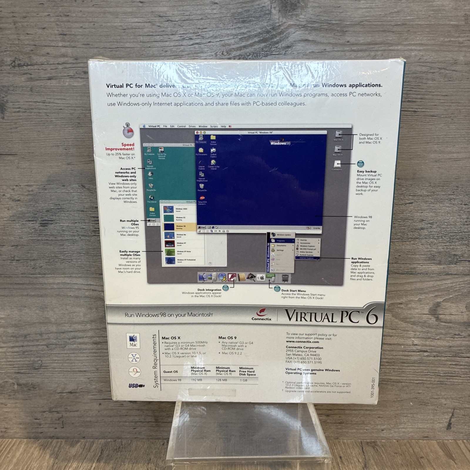 SEALED Connectix Virtual PC 6 Run Windows 98 On Your Macintosh (Read)