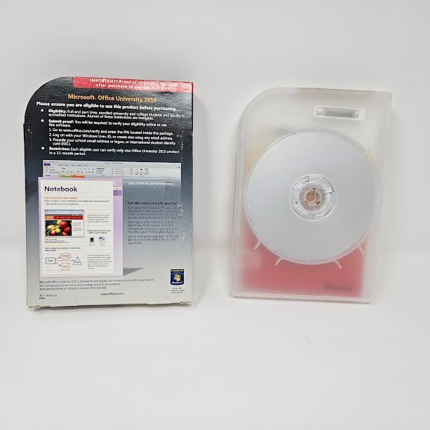 Microsoft Office University 2010 Old Version Windows 7 XP Vista In Box Complete
