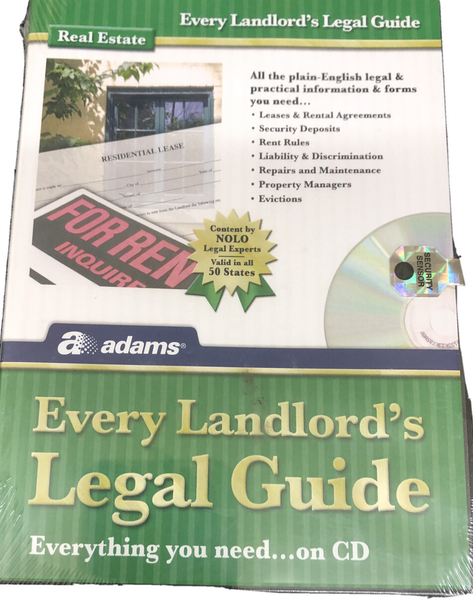 Adams Every Landlord’s Legal Guide For PC/Mac Disc New Sealed