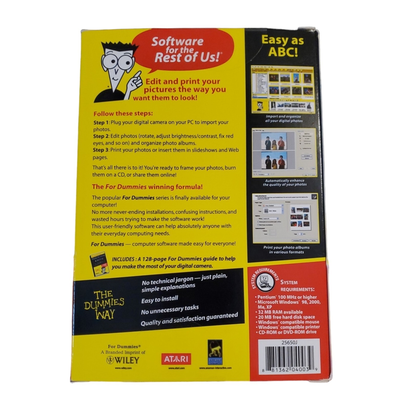 DIGITAL PHOTOS FOR DUMMIES CD-ROM 128 PG REFERENCE GUIDE FACTORY SEALED NOS
