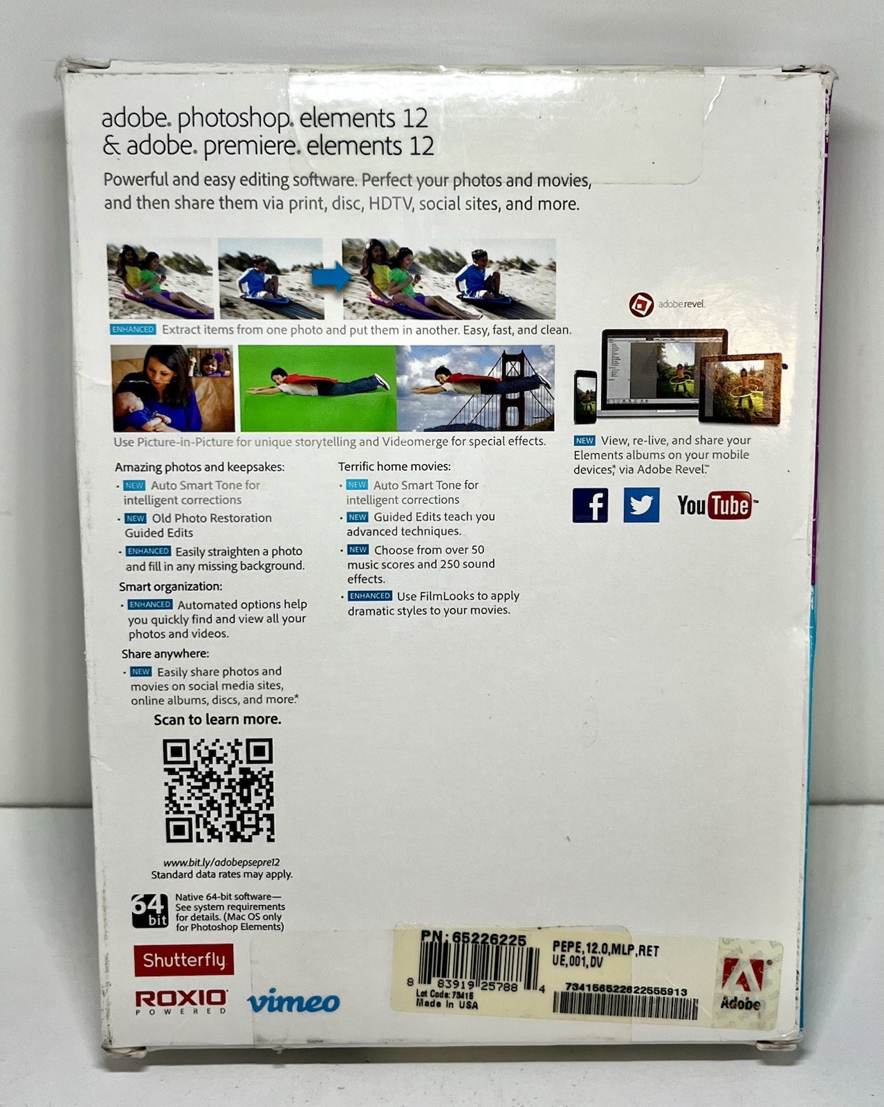 Adobe Photoshop Elements and Premiere Elements 12 – MAC / PC (bundle package)#B7