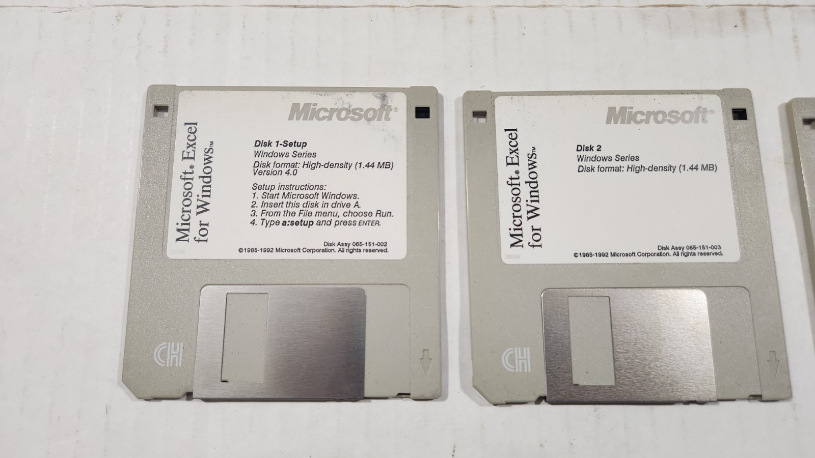 Vintage 3.5″ Floppy Disks Microsoft Excel For Windows Disk 1-5