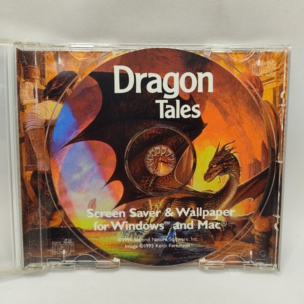 Vintage Dragon Tales Disk Keith Parkinson Screensaver Wallpaper for PC/Mac 1995