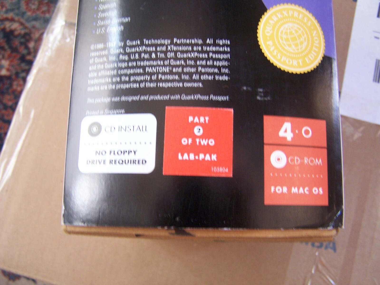 Quark XPress 4.0 LabPack for Mac/PowerMac – Estate Sale SOLD AS IS