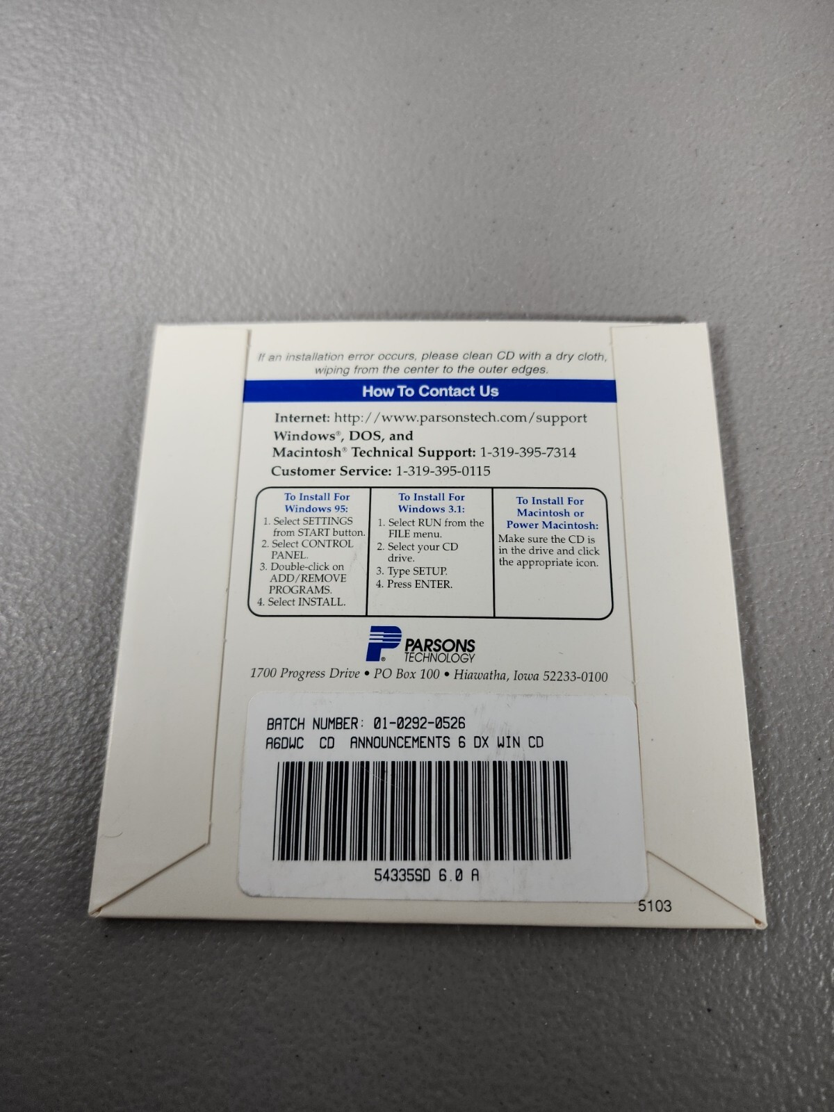 Announcements 6.0 Deluxe Version For Windows (Win 3.1 & 95) (Vintage PC CD-ROM)