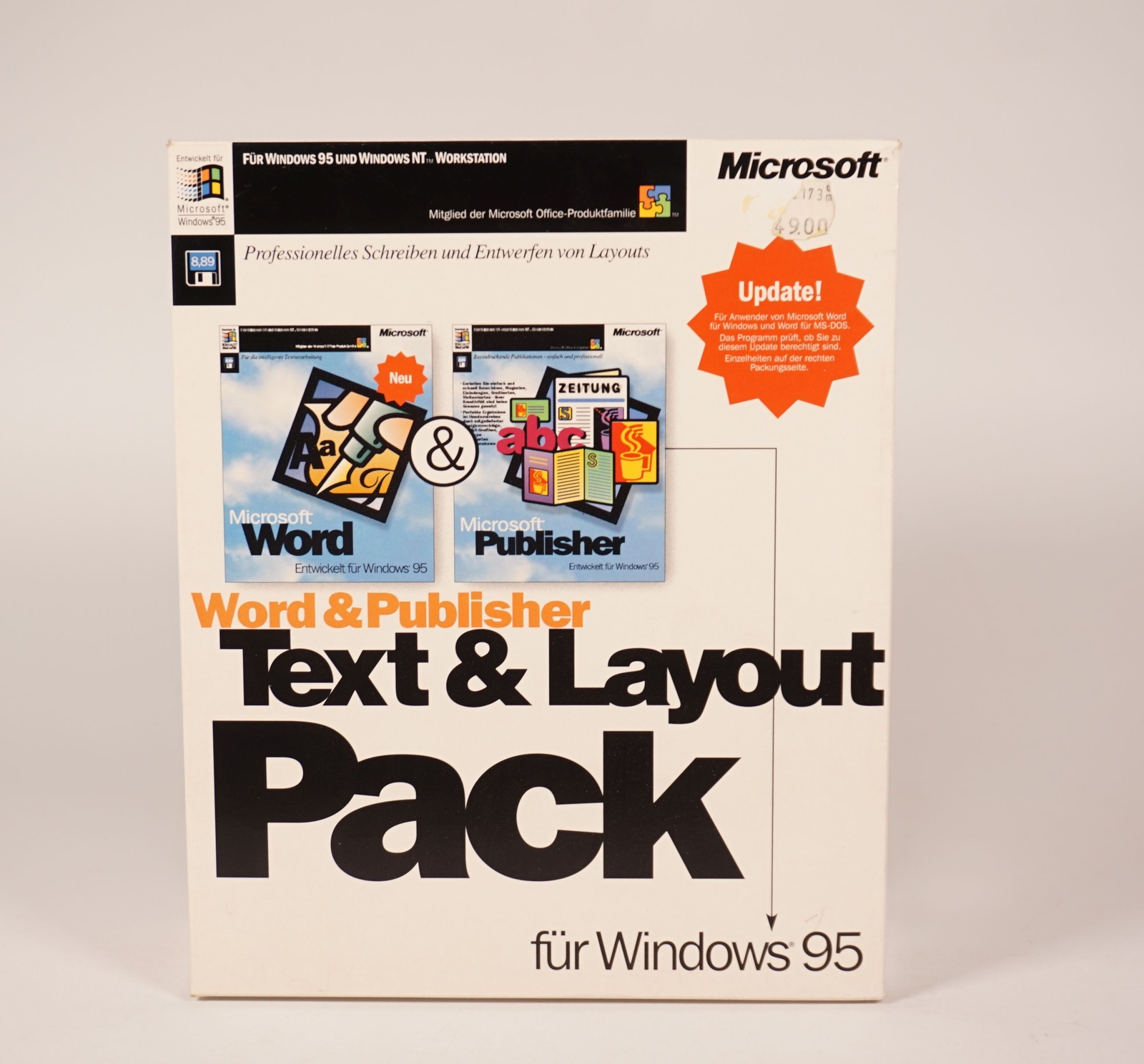 Microsoft Word & Publisher Text & Layout Pack Windows `95 528-00028 CIB
