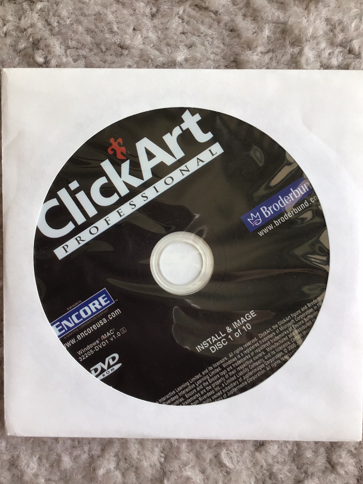 ClickArt Professional ( Rare 10 DVD Set ) No Box, Excellent Condition Encore,