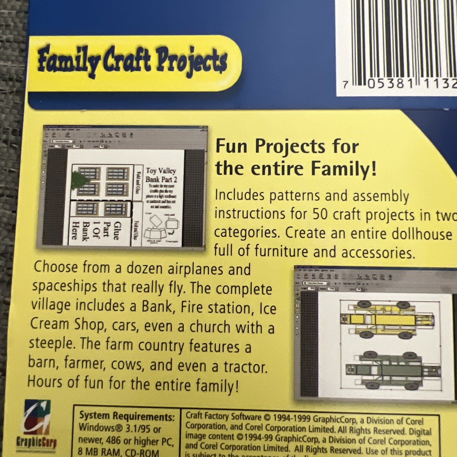 Family Craft projects Blast Software CD-ROM Sealed