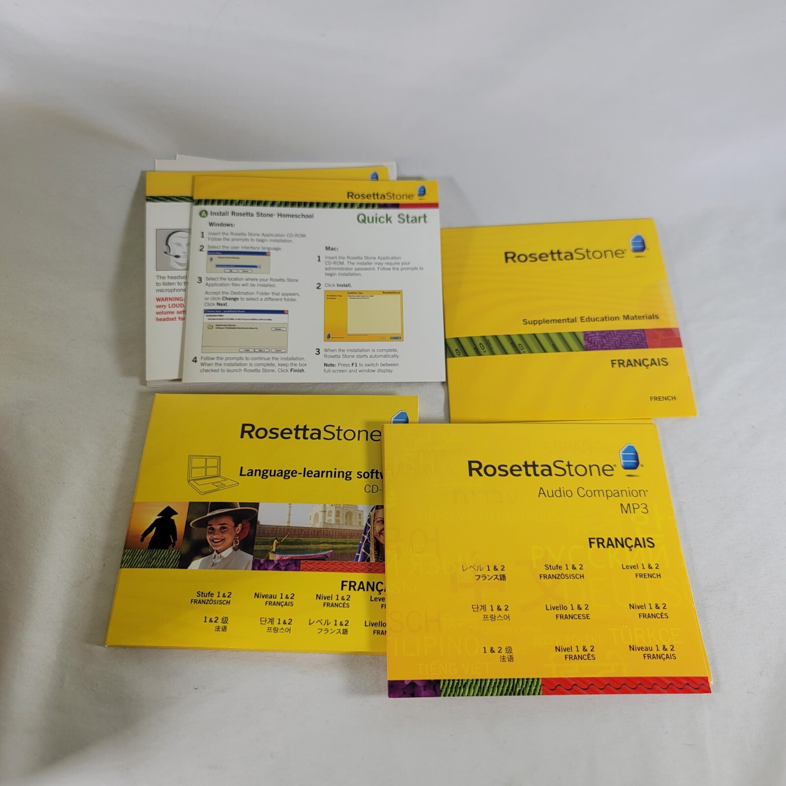 Rosetta Stone French / Francais Levels 1, 2 (NO HEADSET)