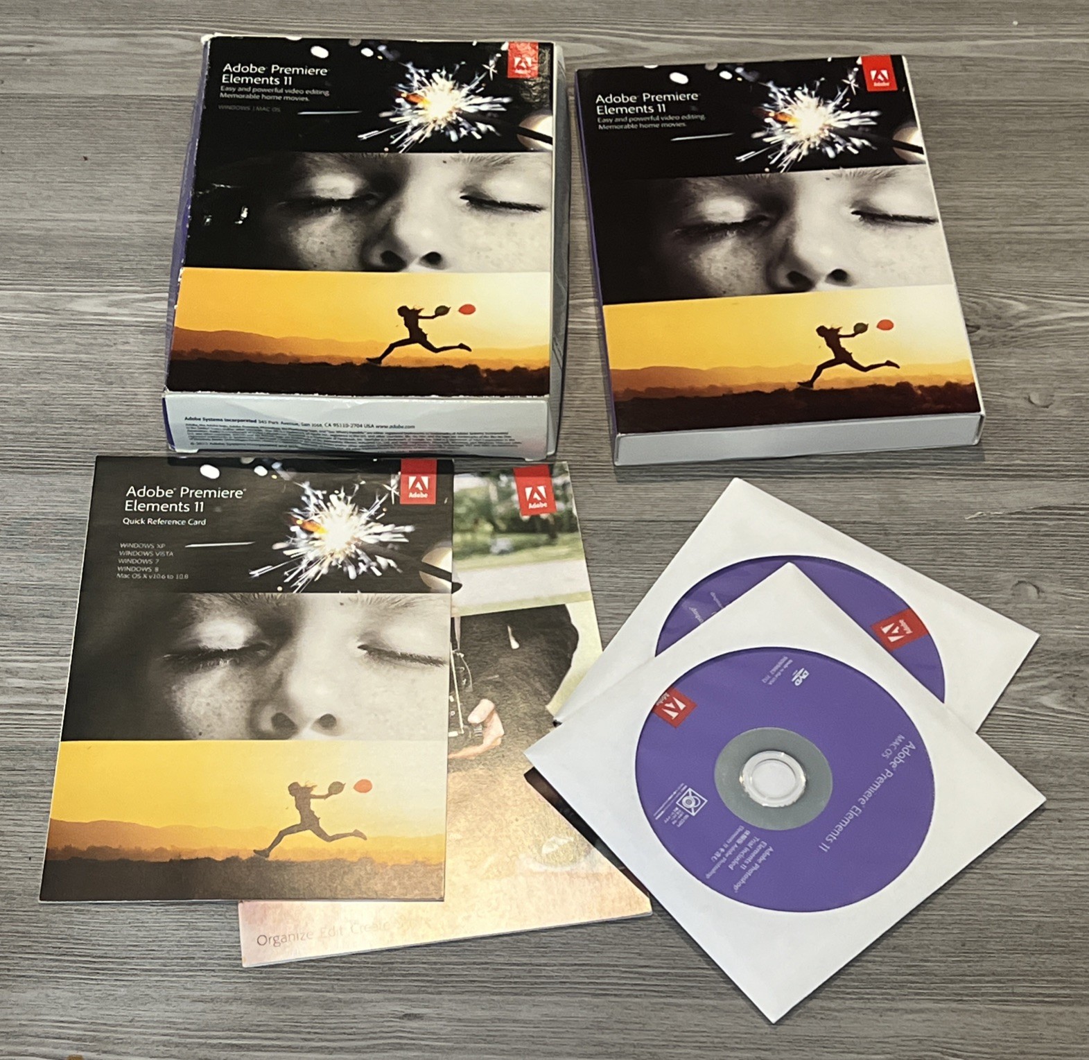 Adobe Photoshop and Premiere Elements 11 for PC, Mac With KEY – FREE SHIP!