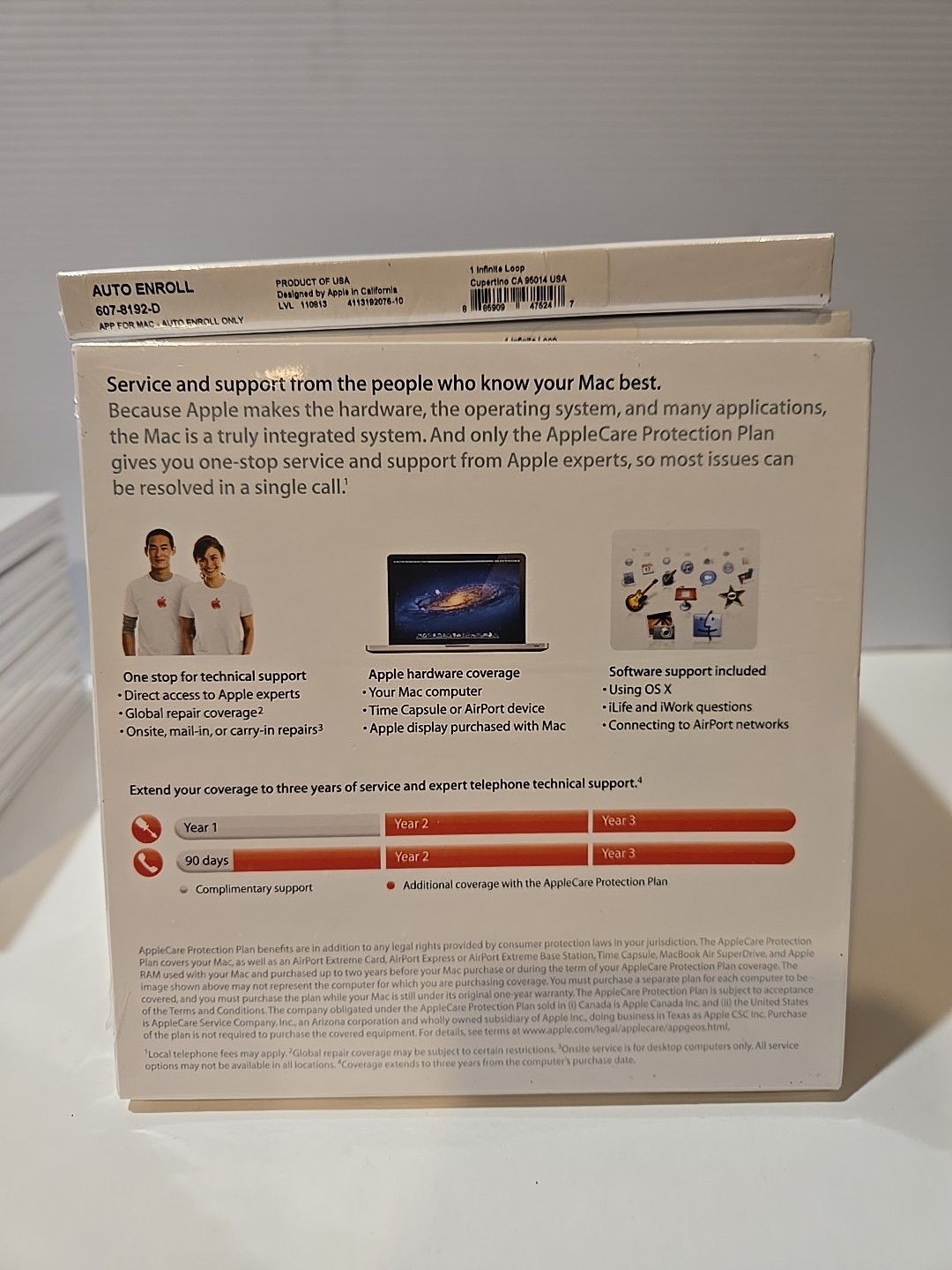AppleCare Protection Plan Auto Enroll Only App for Mac 607-8192-D, New Sealed