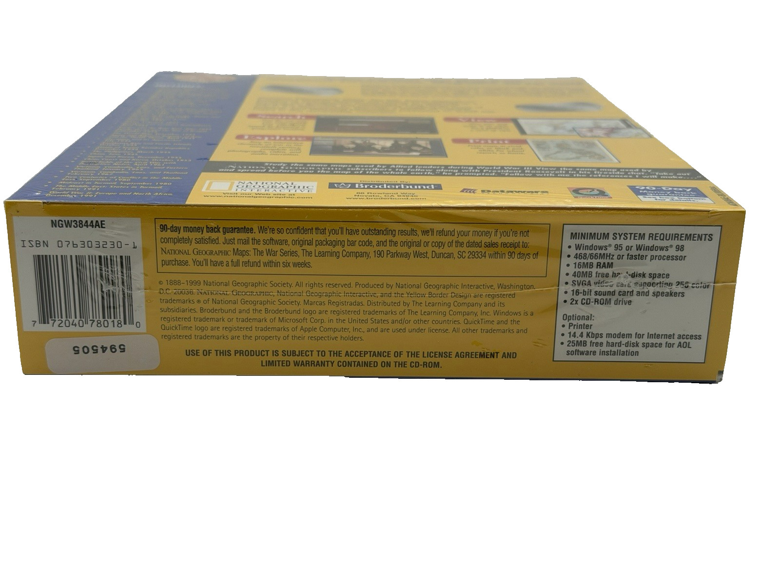 National Geographic Maps The War Series – Special Edition PC CD-ROM New Sealed