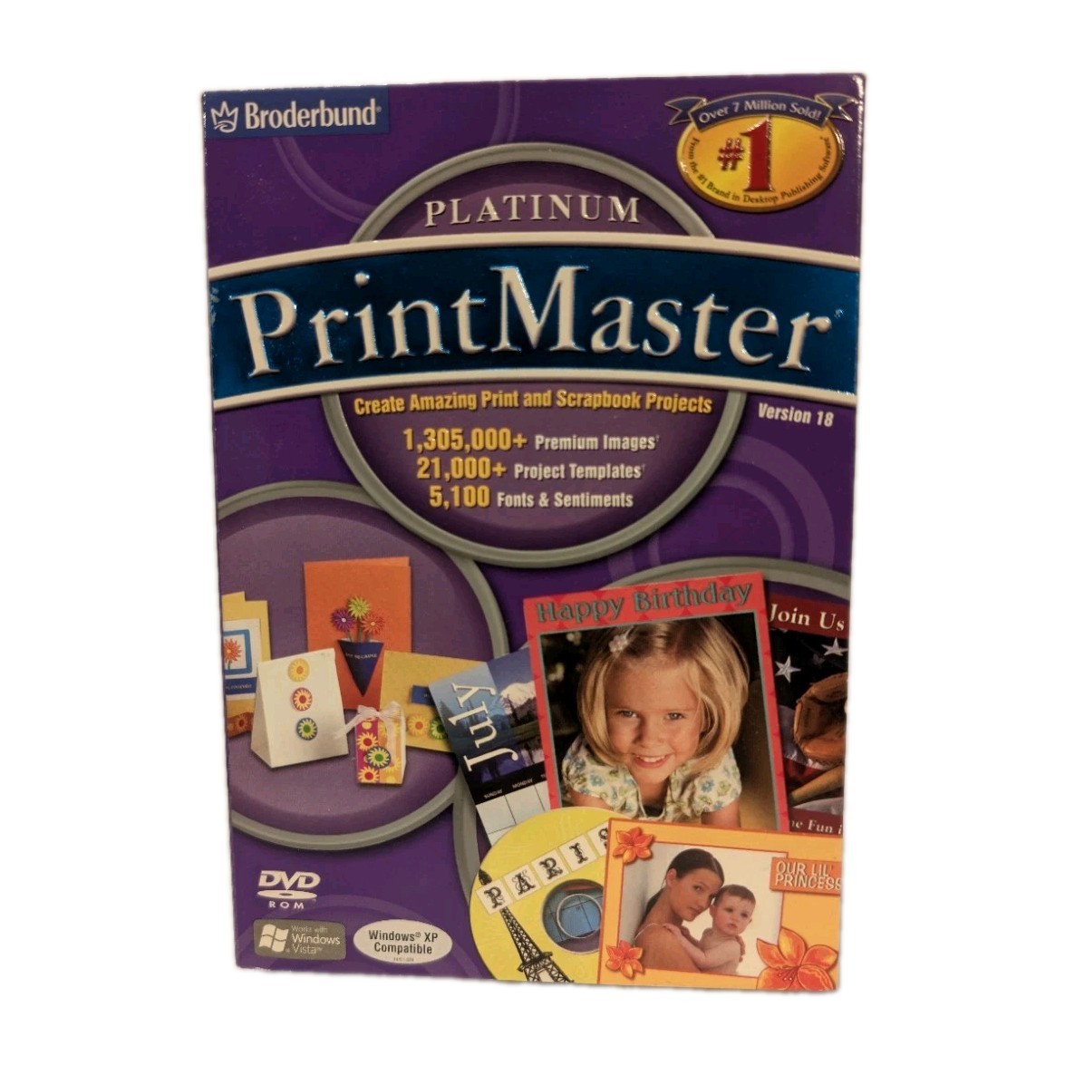 Encore Printmaster Platinum 18 V18 DVD New Sealed Scrapbook Greeting Cards Signs